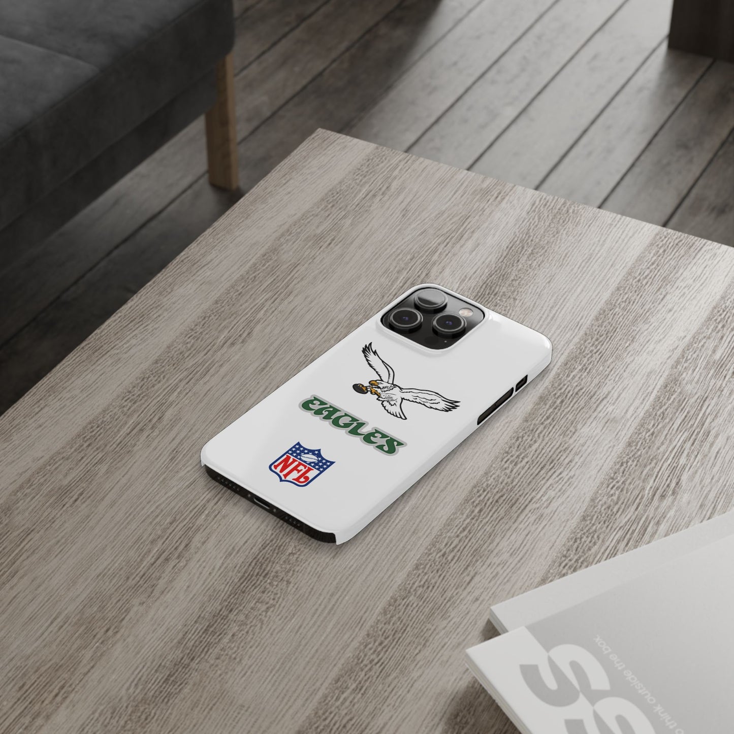 Custom Philadelphia Eagles retro cell phone case Slim Phone Cases in white