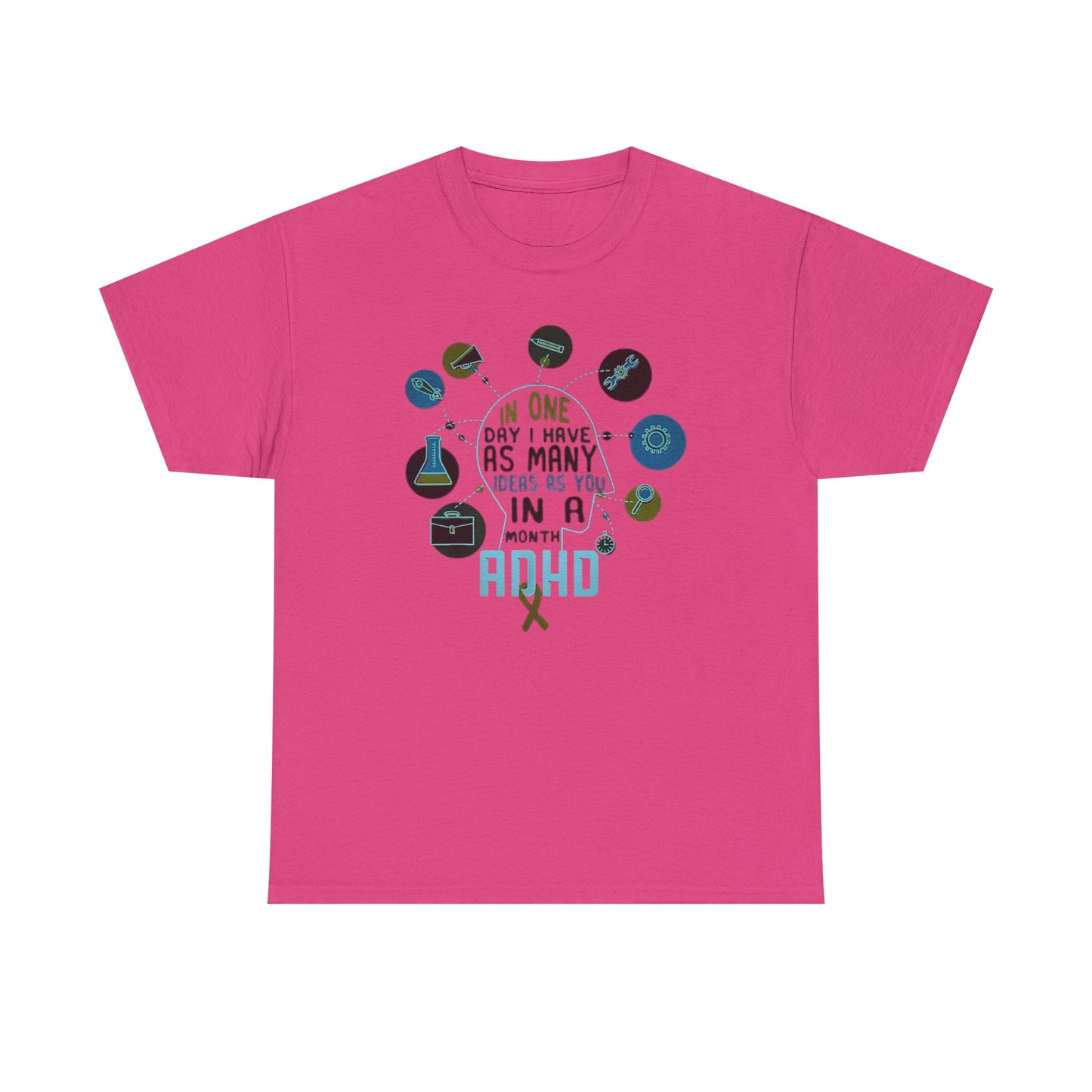 ADHD THOUGHTS Unisex Heavy Cotton Tee size S-5XL