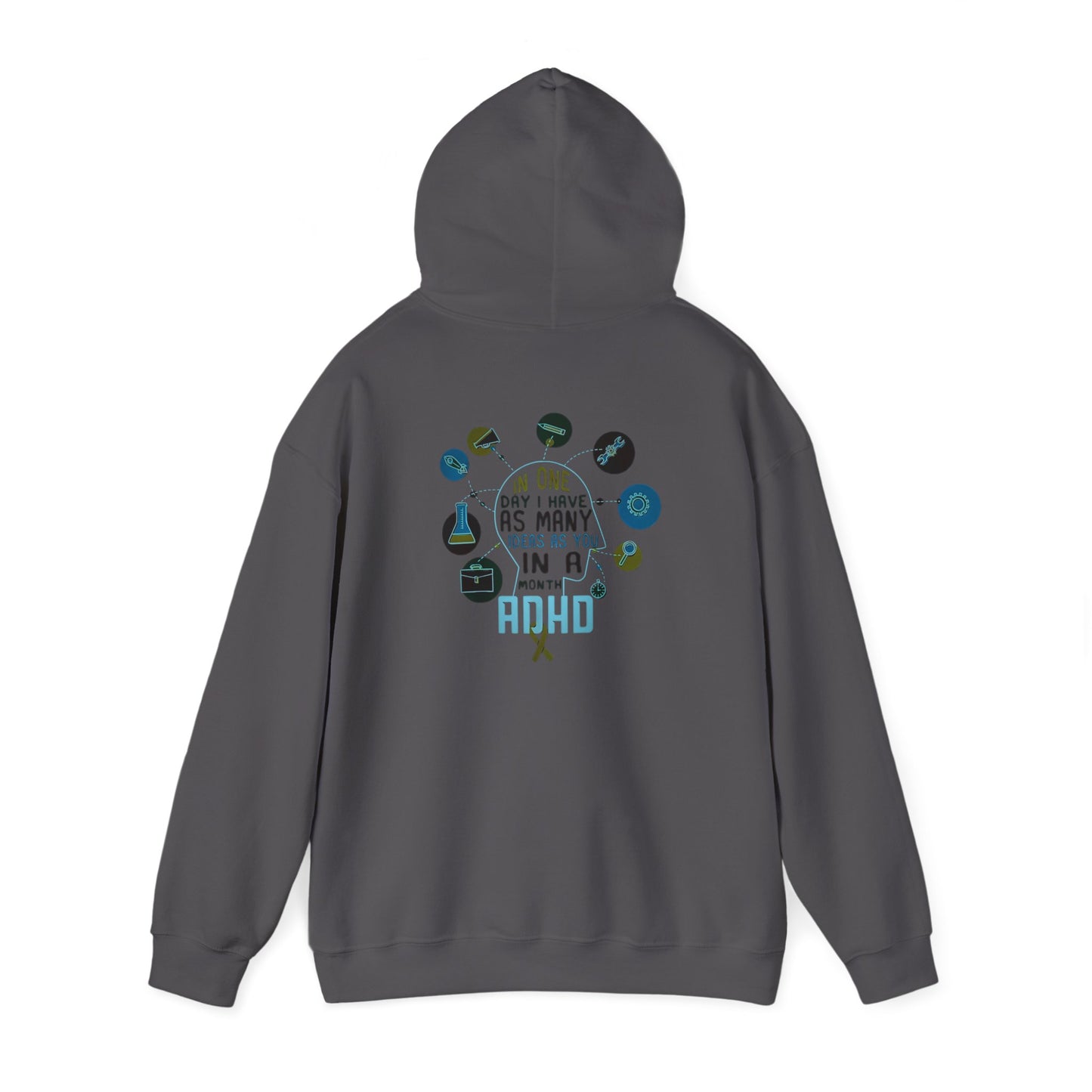 ADHD thoughts in my head Unisex Heavy Blend™ Hooded Sweatshirt