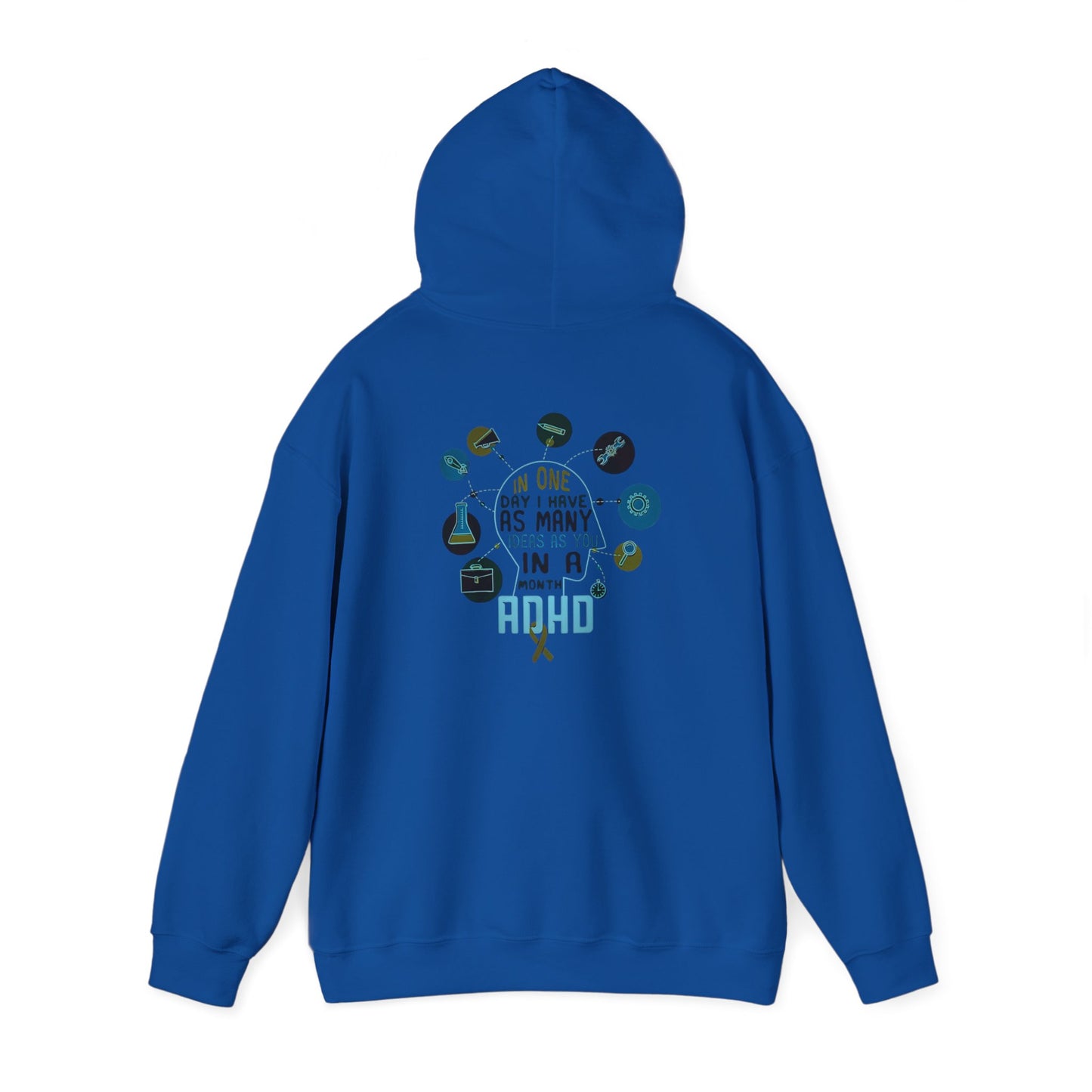 ADHD thoughts in my head Unisex Heavy Blend™ Hooded Sweatshirt