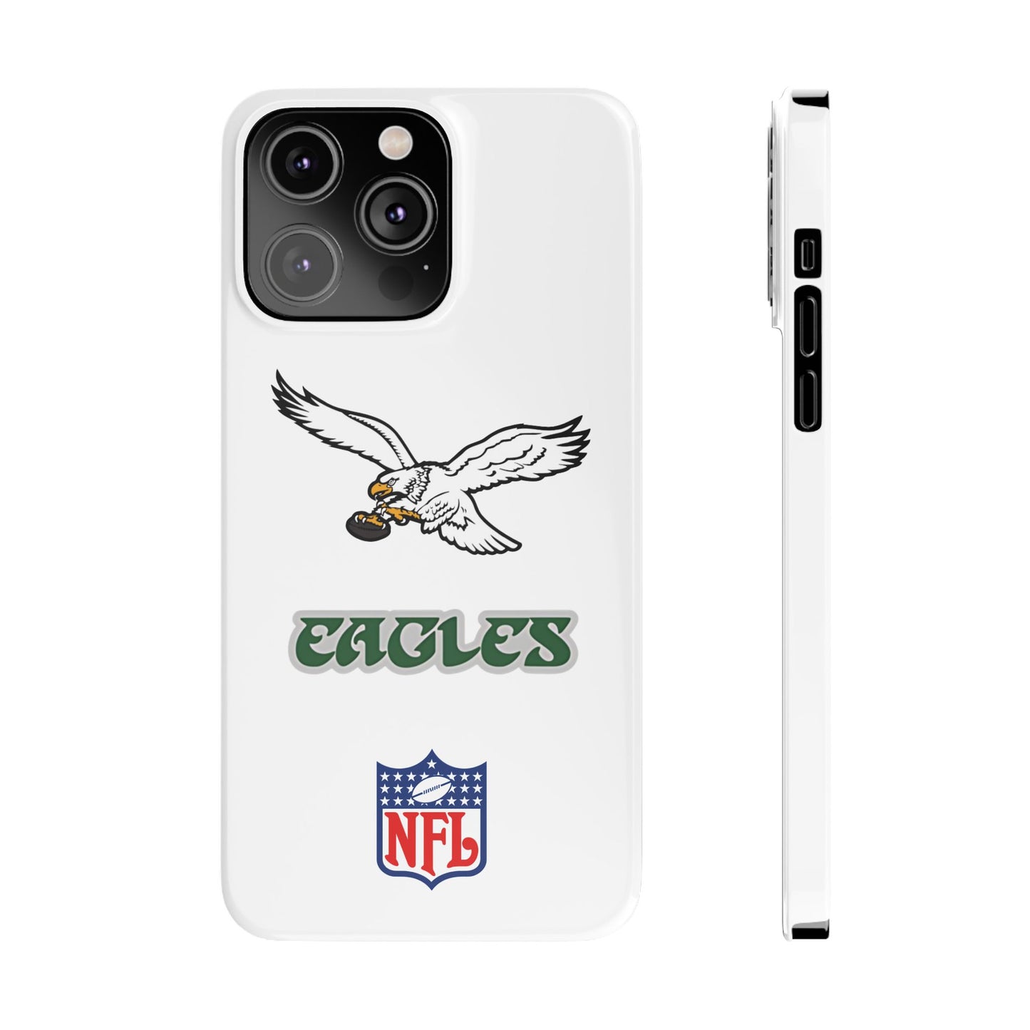 Custom Philadelphia Eagles retro cell phone case Slim Phone Cases in white