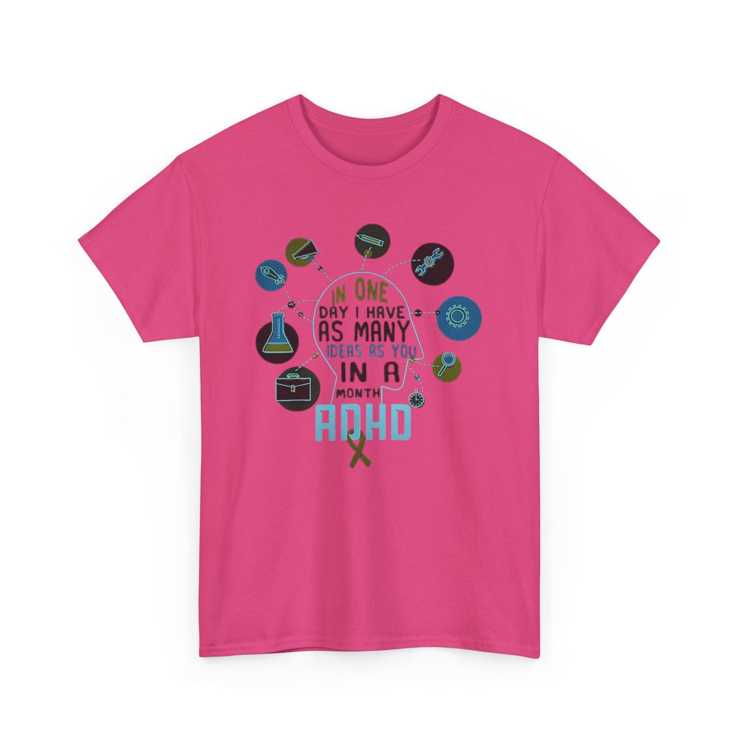 ADHD THOUGHTS Unisex Heavy Cotton Tee size S-5XL