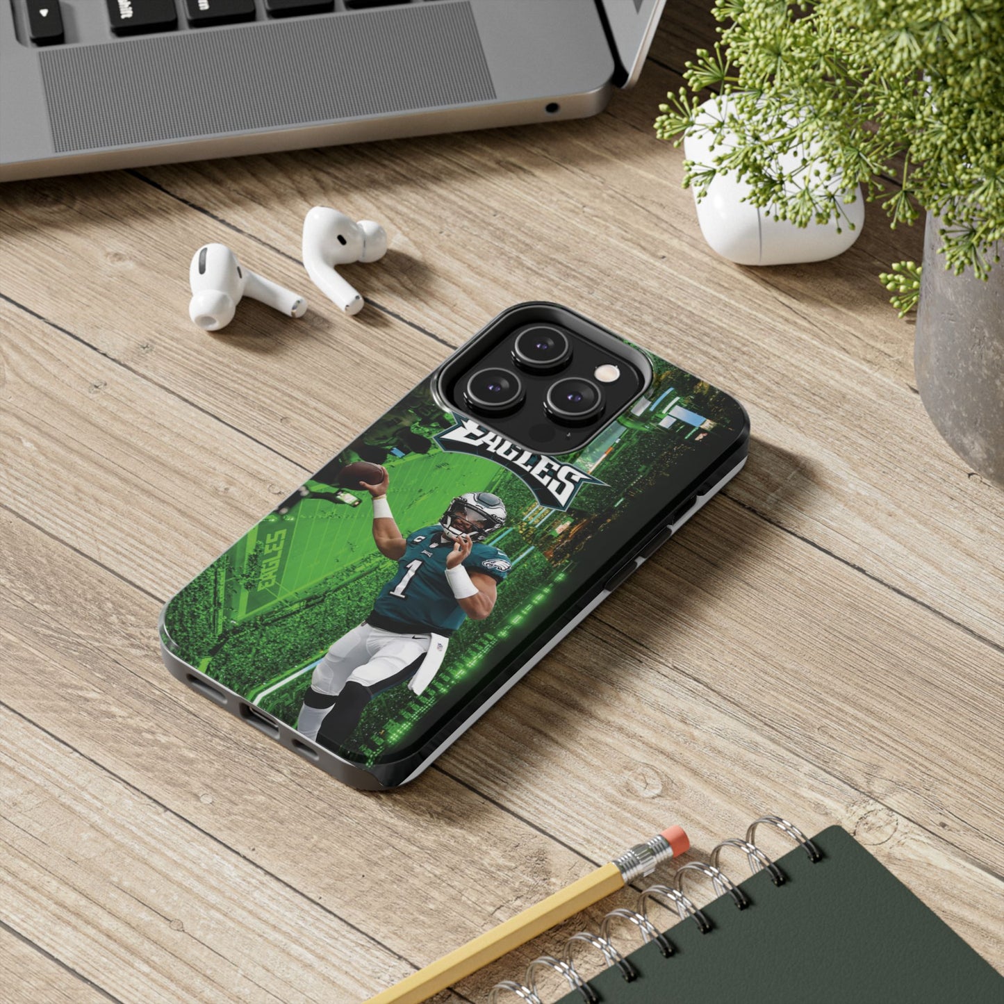 Jale n Hur ts Philadelp  hia E  agles iPhone and Samsung cell phone case
