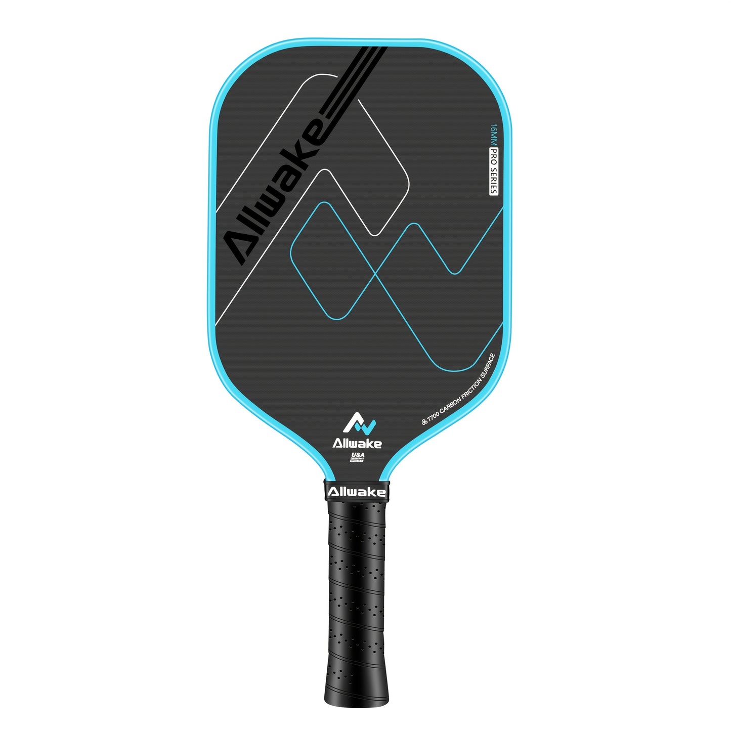 1 Carbon Fiber Pickleball Paddle - T700 Grade, Textured Surface for Maximum Spin, 16mm Honeycomb Polypropylene Core, Blue - Ideal for Enhanced Control and Power, Pickleball Equipment|Modern Pickleball Paddle|Honeycomb Core, P