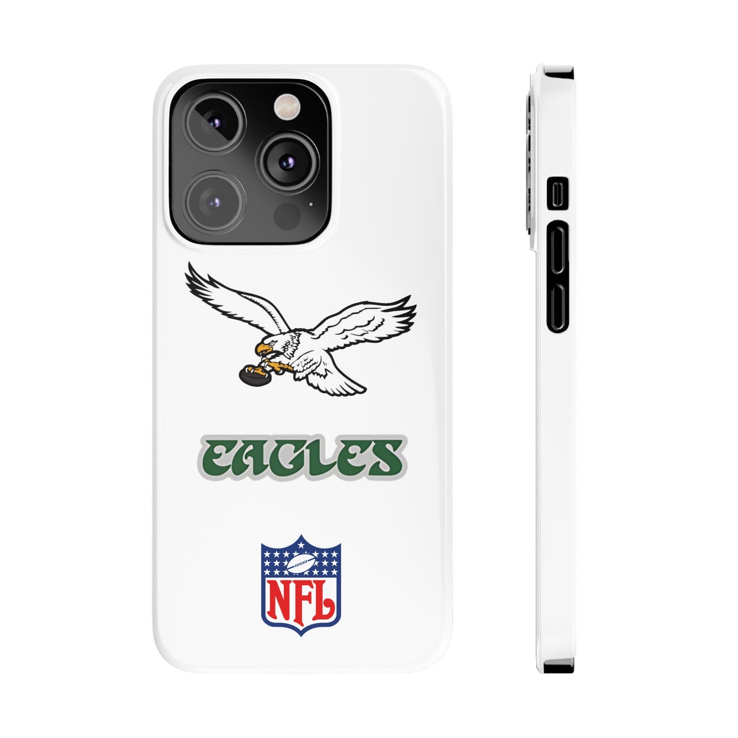 Custom Philadelphia Eagles retro cell phone case Slim Phone Cases in white