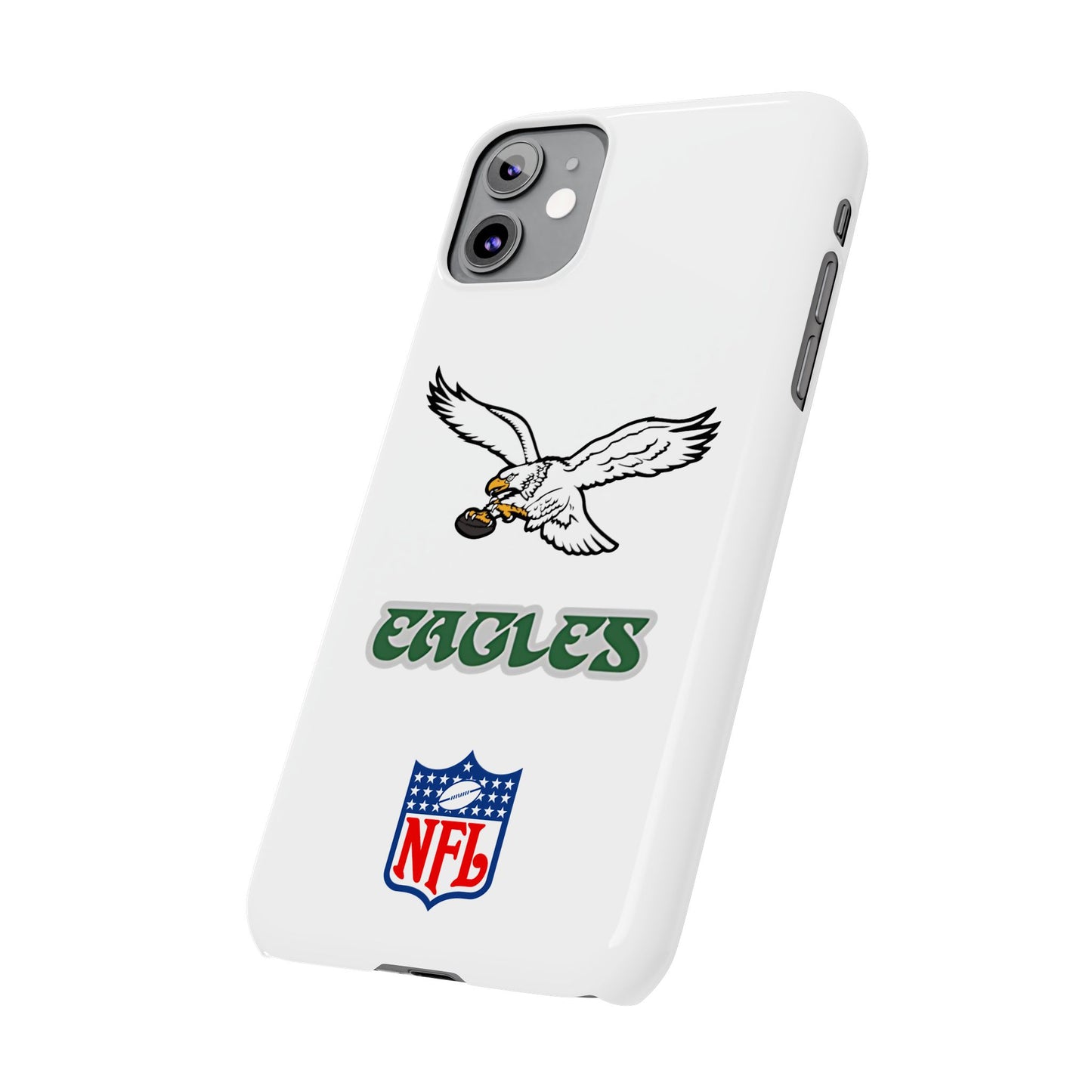 Custom Philadelphia Eagles retro cell phone case Slim Phone Cases in white