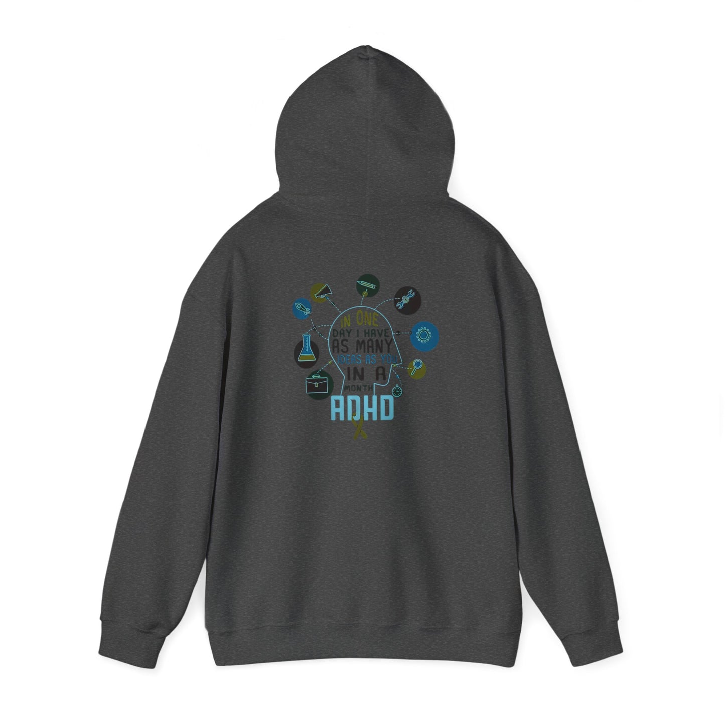 ADHD thoughts in my head Unisex Heavy Blend™ Hooded Sweatshirt
