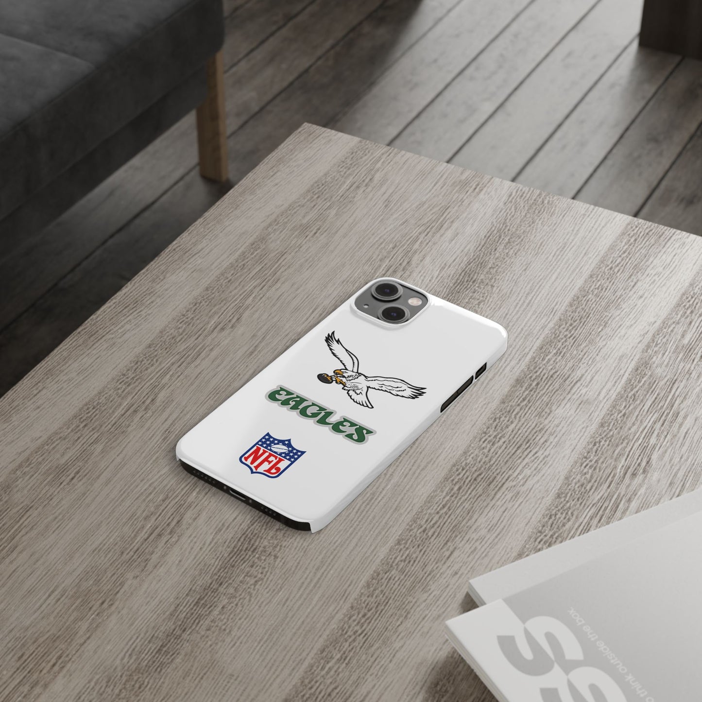 Custom Philadelphia Eagles retro cell phone case Slim Phone Cases in white