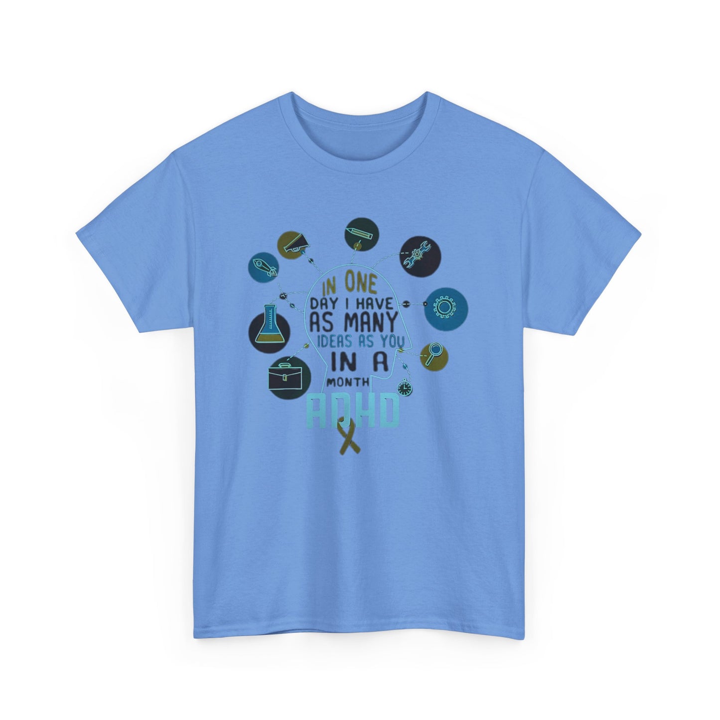 ADHD THOUGHTS Unisex Heavy Cotton Tee size S-5XL
