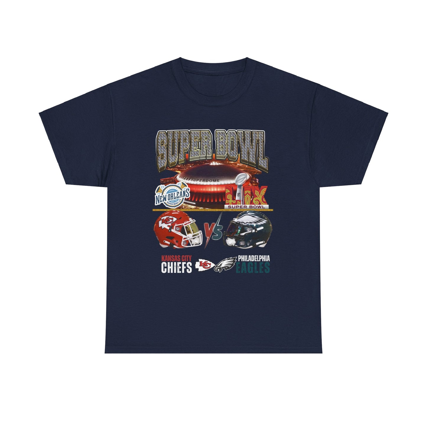 Kansas City Chiefs Philadelphia Eagles Super Bowl 59 2025 Shirt Fast Shipping