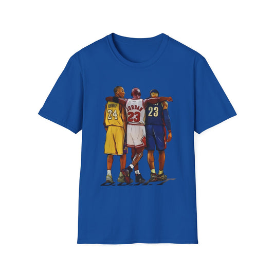 NBA Legends Tribute Tee, Basketball Fan Gift, Sports Graphic Shirt, GOAT Athlete