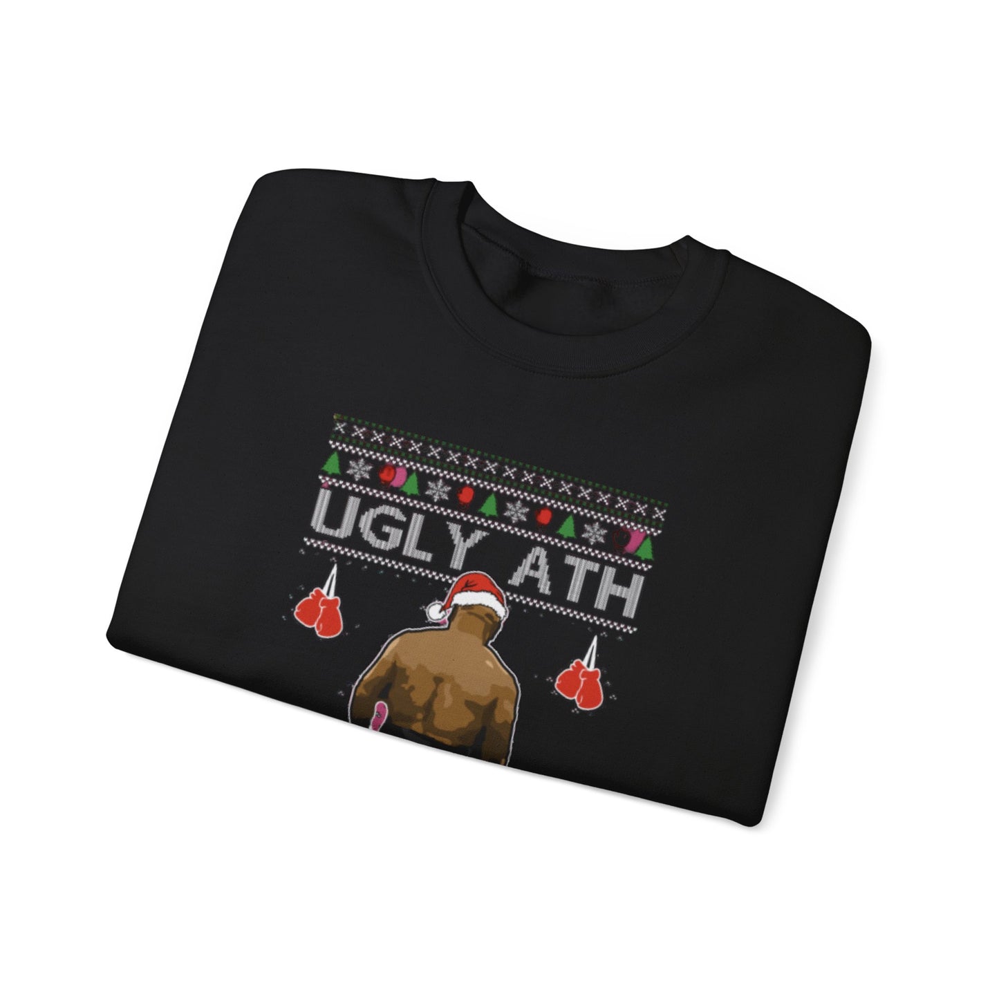 Ugly  Christmas Sweater Ugly Ath Fight Meme Crewneck Sweatshirt