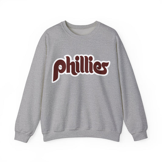 Philadelphia Phillies Retro Style 80's Phillies Logo Crewneck Sweater Sweatshirt