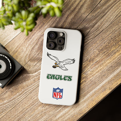 Custom Philadelphia Eagles retro cell phone case Slim Phone Cases in white
