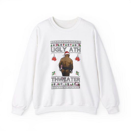 Ugly  Christmas Sweater Ugly Ath Fight Meme Crewneck Sweatshirt