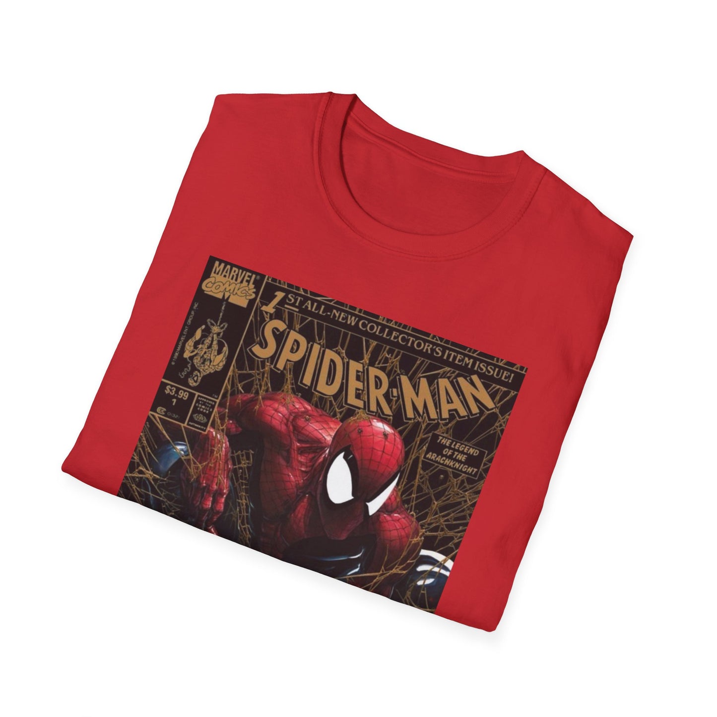 Vintage Spiderman #1 Gold variant, Spiderman t-shirt vintage, McFarlane t-shirt