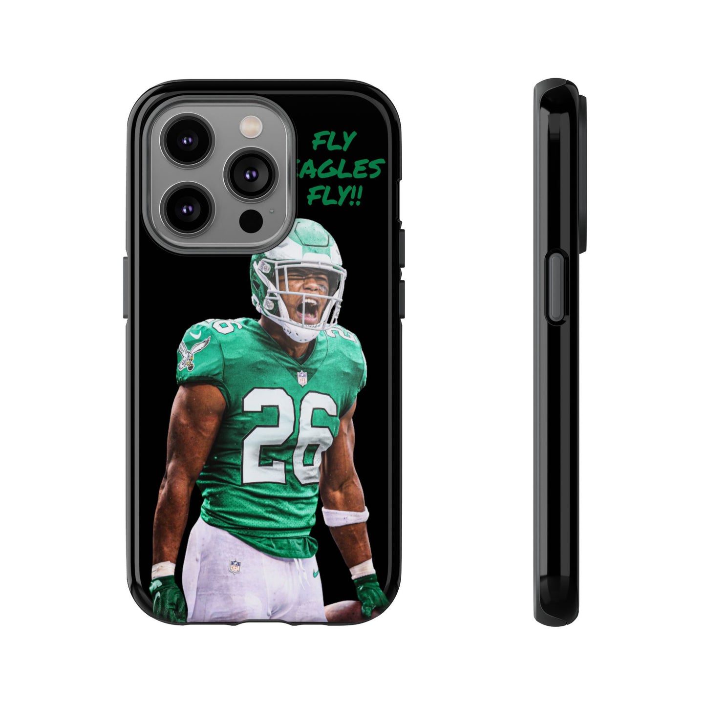 Philadelphia Eagles Saquon Barkley # 26 cell Phone case, iPhone case, nfl cell phone case, Eagles (Black case) Fly Eagles Fly!!