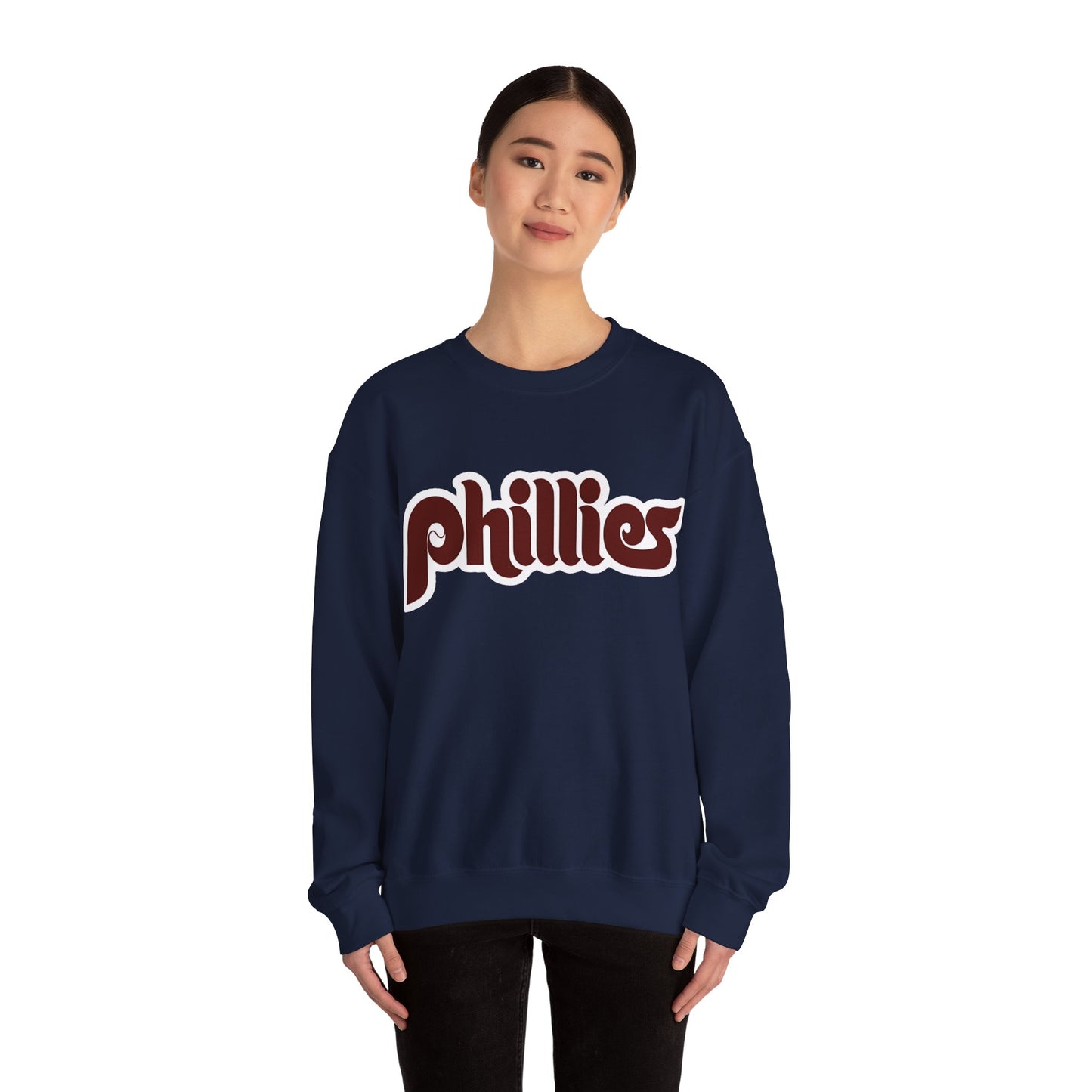 Philadelphia Phillies Retro Style 80's Phillies Logo Crewneck Sweater Sweatshirt