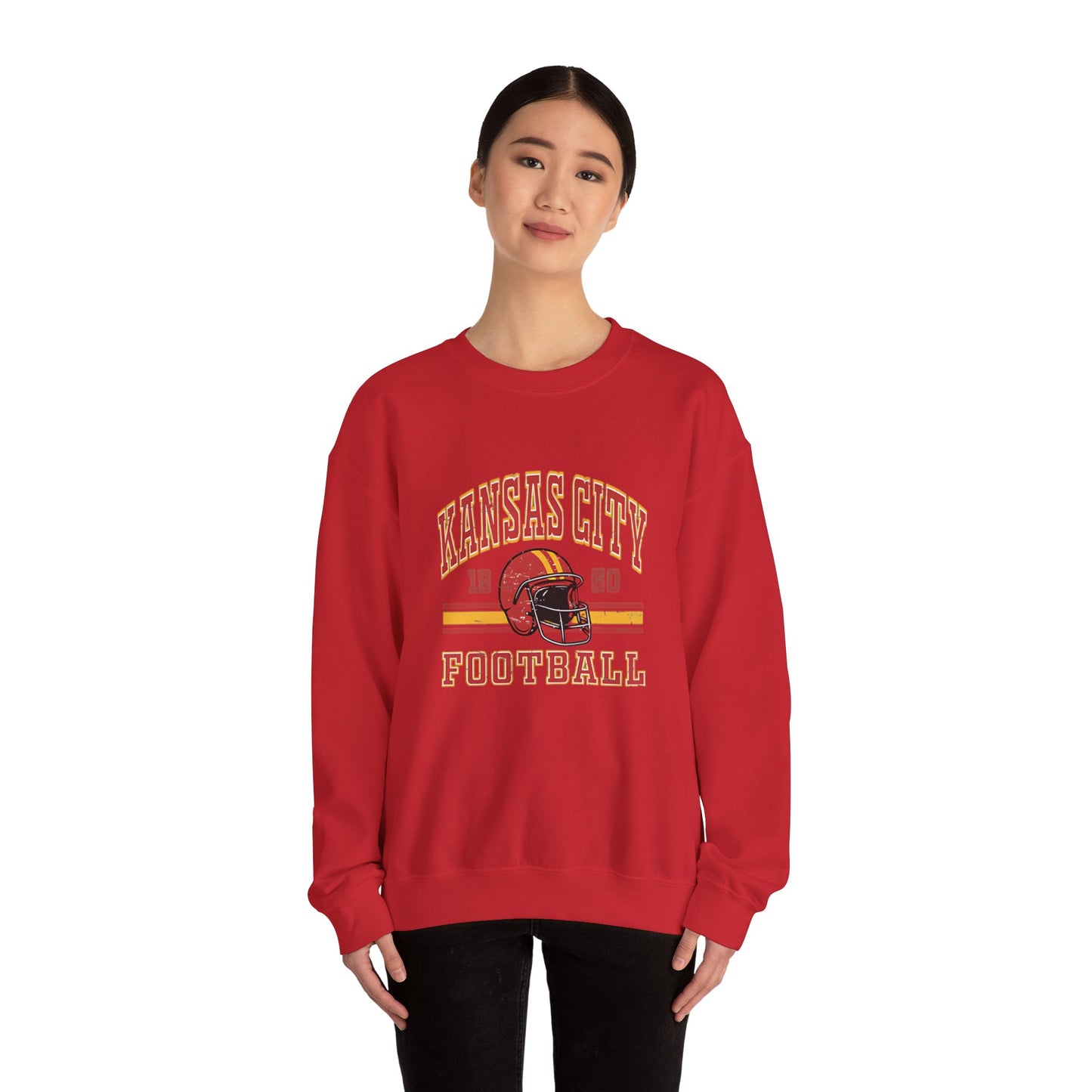 Vintage Style Kansas City Football Sweatshirt and Hoodie, Kansas City Football Sweatshirt, Unisex  Kansas City SWEATSHIRT