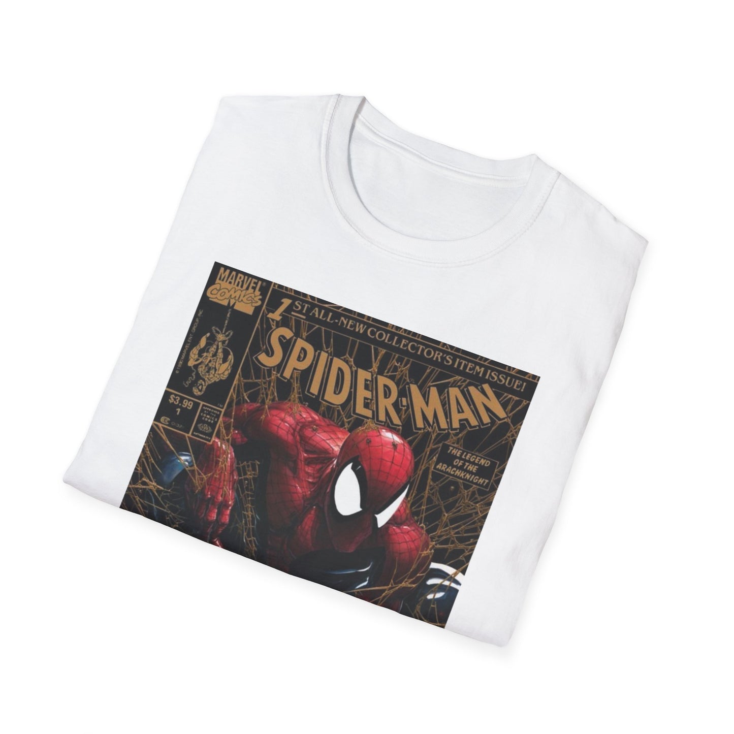 Vintage Spiderman #1 Gold variant, Spiderman t-shirt vintage, McFarlane t-shirt