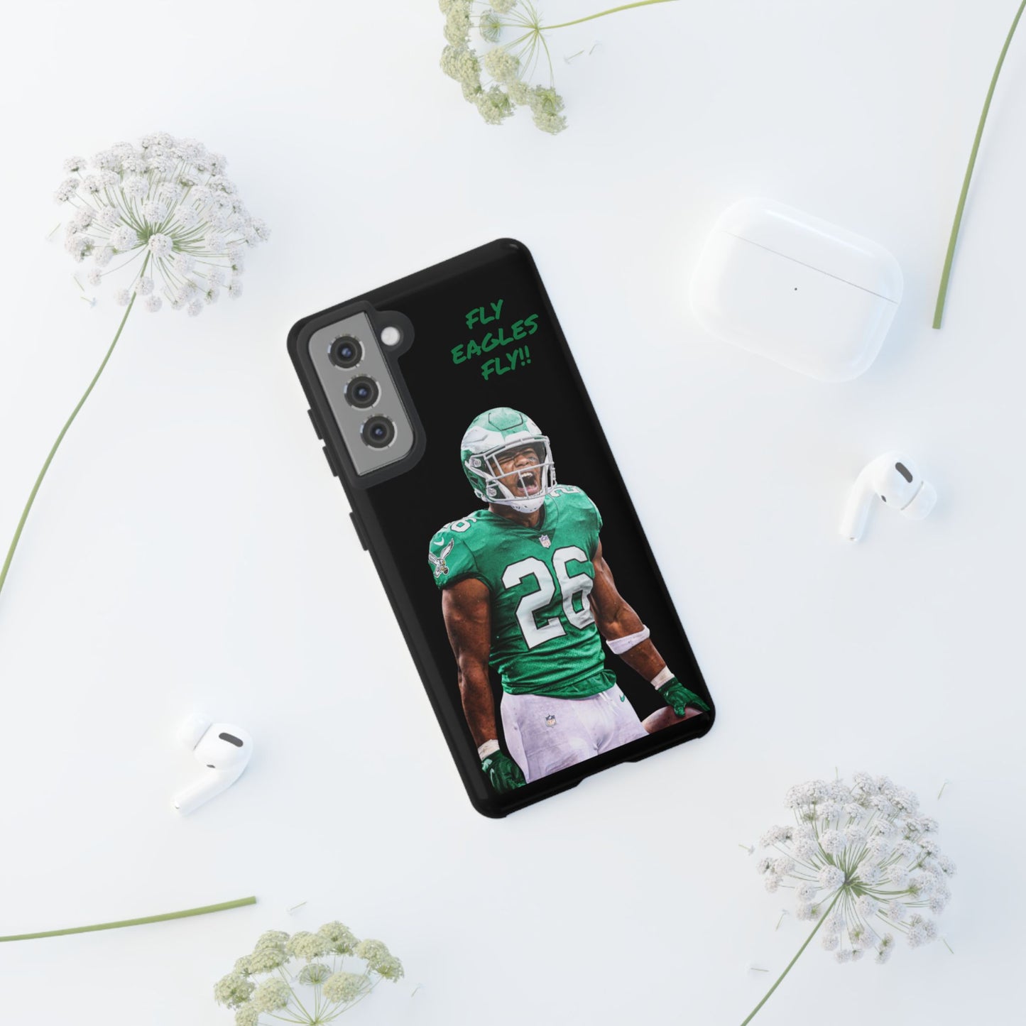 Philadelphia Eagles Saquon Barkley # 26 cell Phone case, iPhone case, nfl cell phone case, Eagles (Black case) Fly Eagles Fly!!