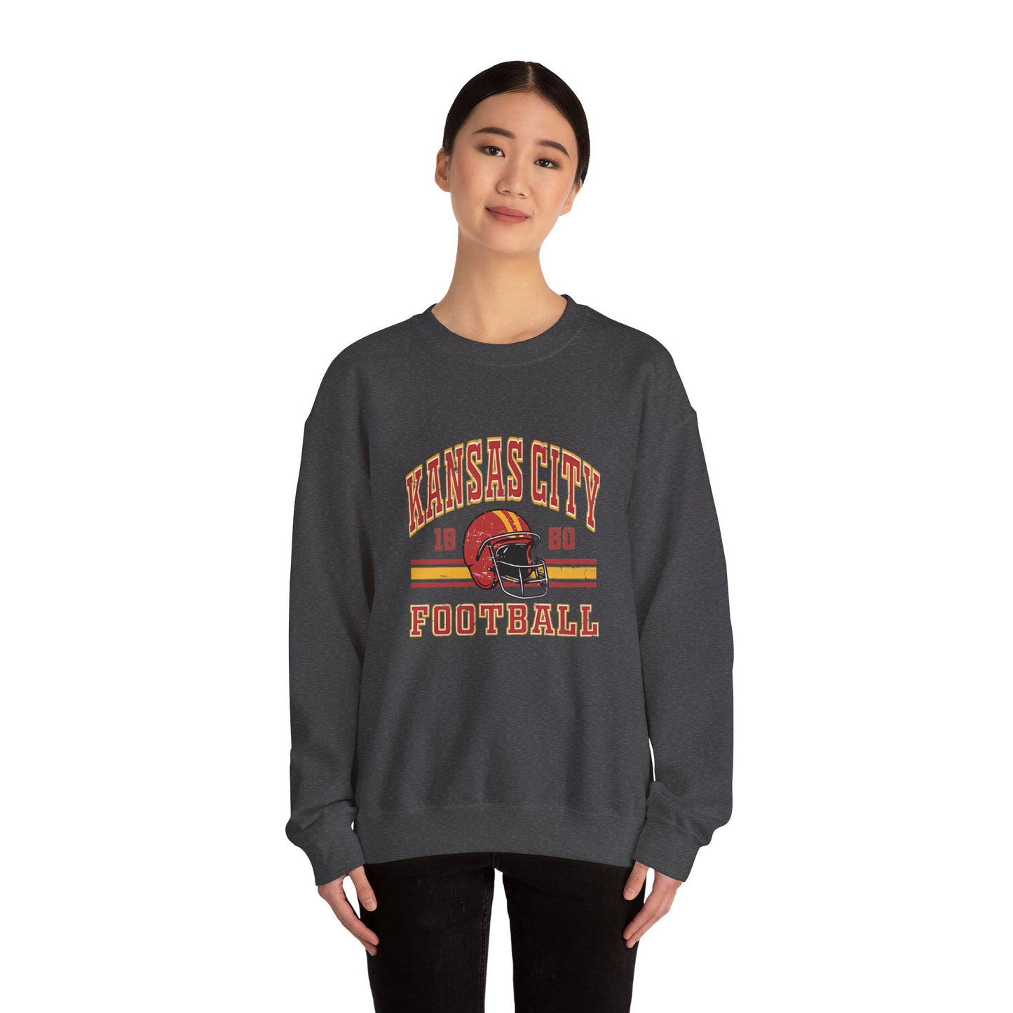 Vintage Style Kansas City Football Sweatshirt and Hoodie, Kansas City Football Sweatshirt, Unisex  Kansas City SWEATSHIRT