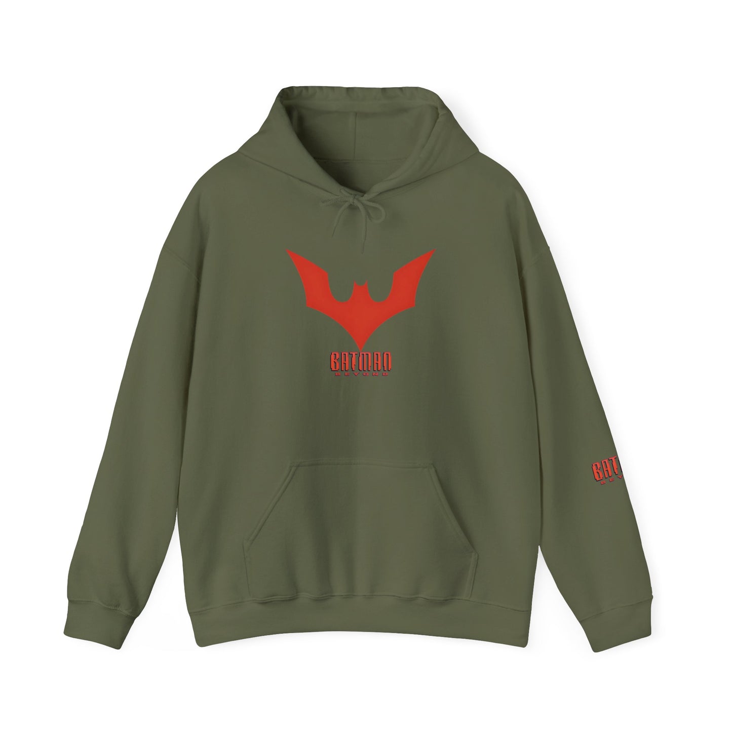 Batman Beyond Hooded Sweatshirt alternate chest bat front and back designs