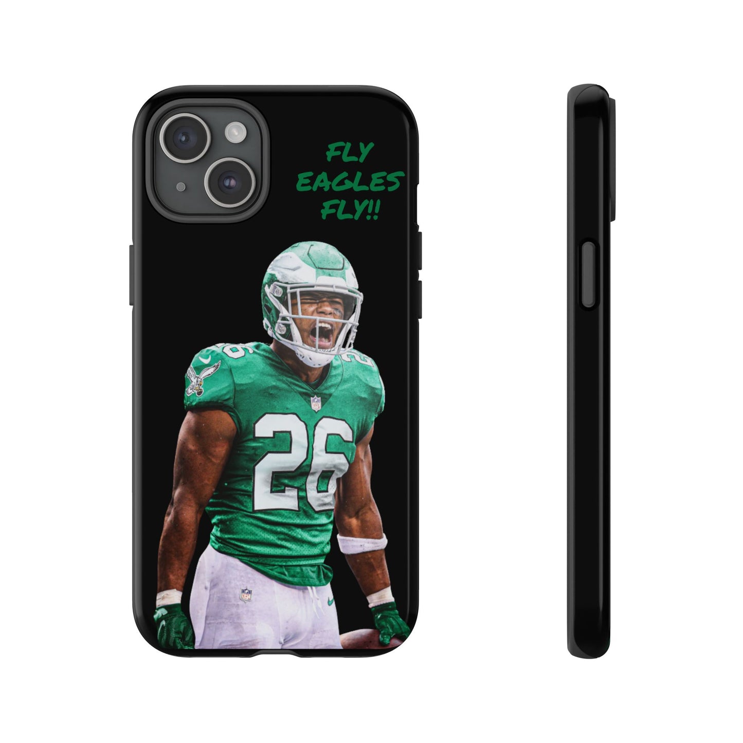 Philadelphia Eagles Saquon Barkley # 26 cell Phone case, iPhone case, nfl cell phone case, Eagles (Black case) Fly Eagles Fly!!