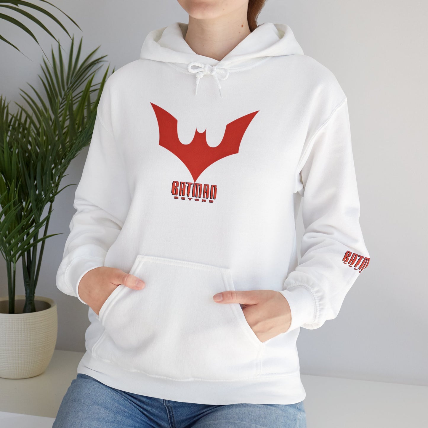 Batman Beyond Hooded Sweatshirt alternate chest bat front and back designs