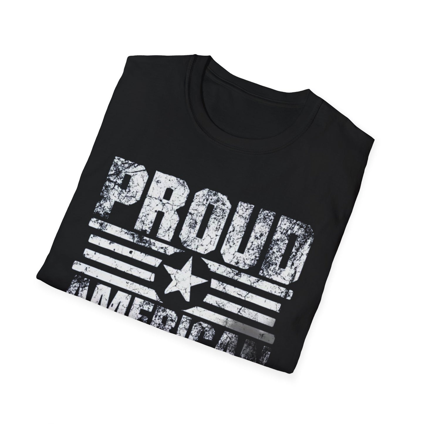 Proud American USA Flag Distressed Men T Shirt Patriotic Cotton Tee S - 3XL