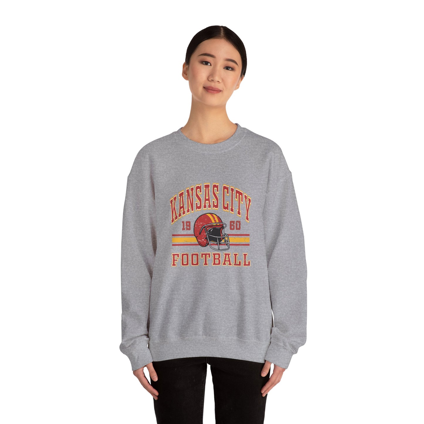 Vintage Style Kansas City Football Sweatshirt and Hoodie, Kansas City Football Sweatshirt, Unisex  Kansas City SWEATSHIRT