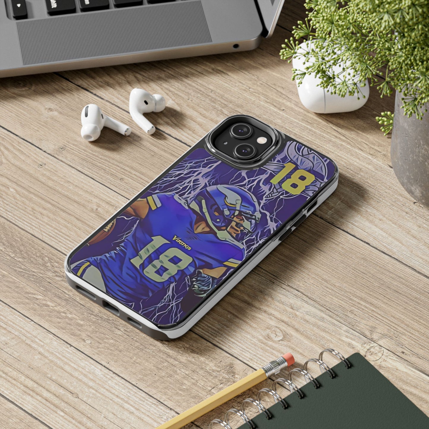 Justin Jefferson Minnesota Vikings iPhone cell phone Cases