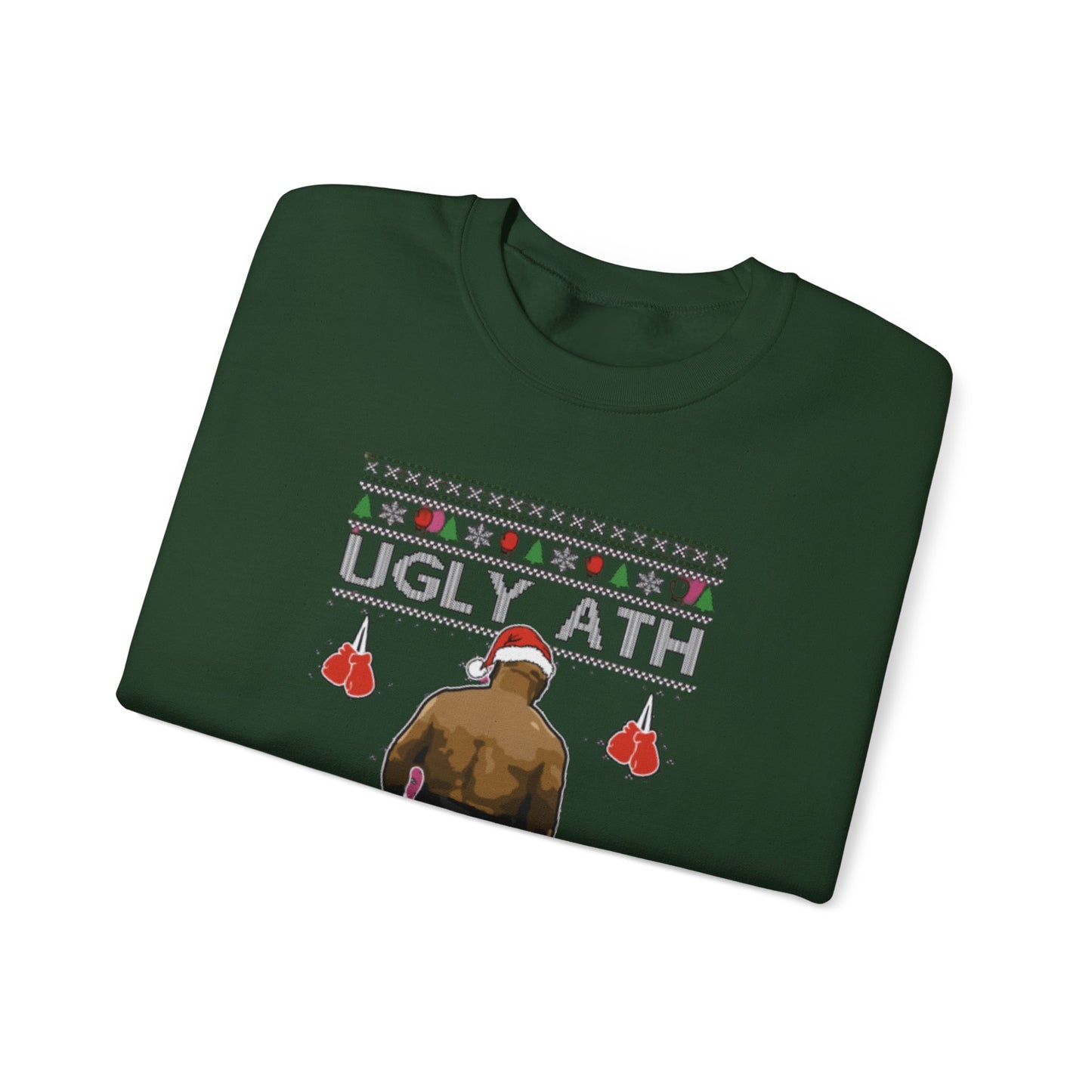 Ugly  Christmas Sweater Ugly Ath Fight Meme Crewneck Sweatshirt