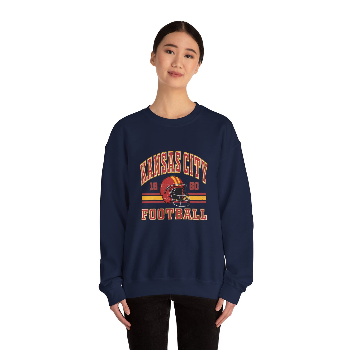 Vintage Style Kansas City Football Sweatshirt and Hoodie, Kansas City Football Sweatshirt, Unisex  Kansas City SWEATSHIRT