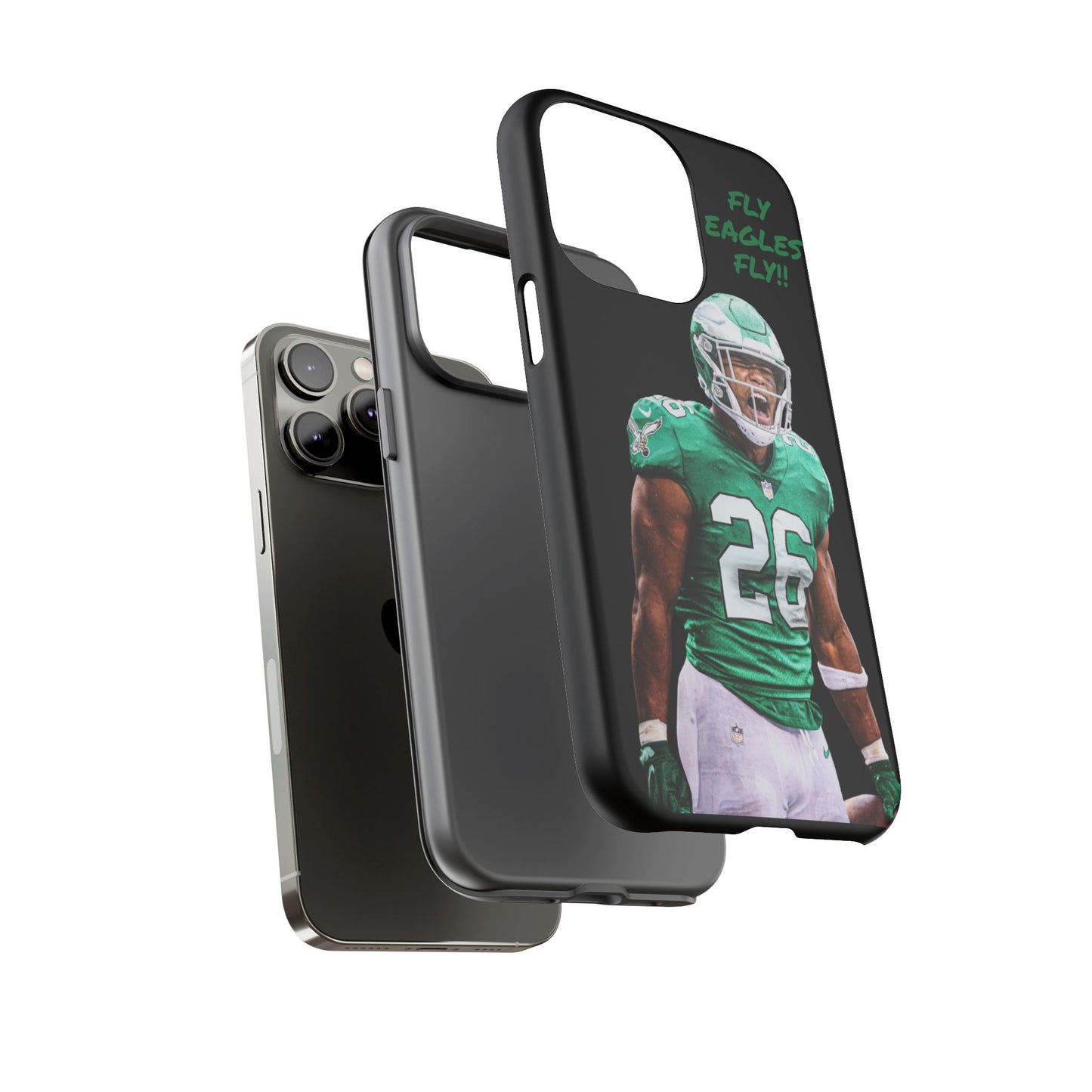 Philadelphia Eagles Saquon Barkley # 26 cell Phone case, iPhone case, nfl cell phone case, Eagles (Black case) Fly Eagles Fly!!