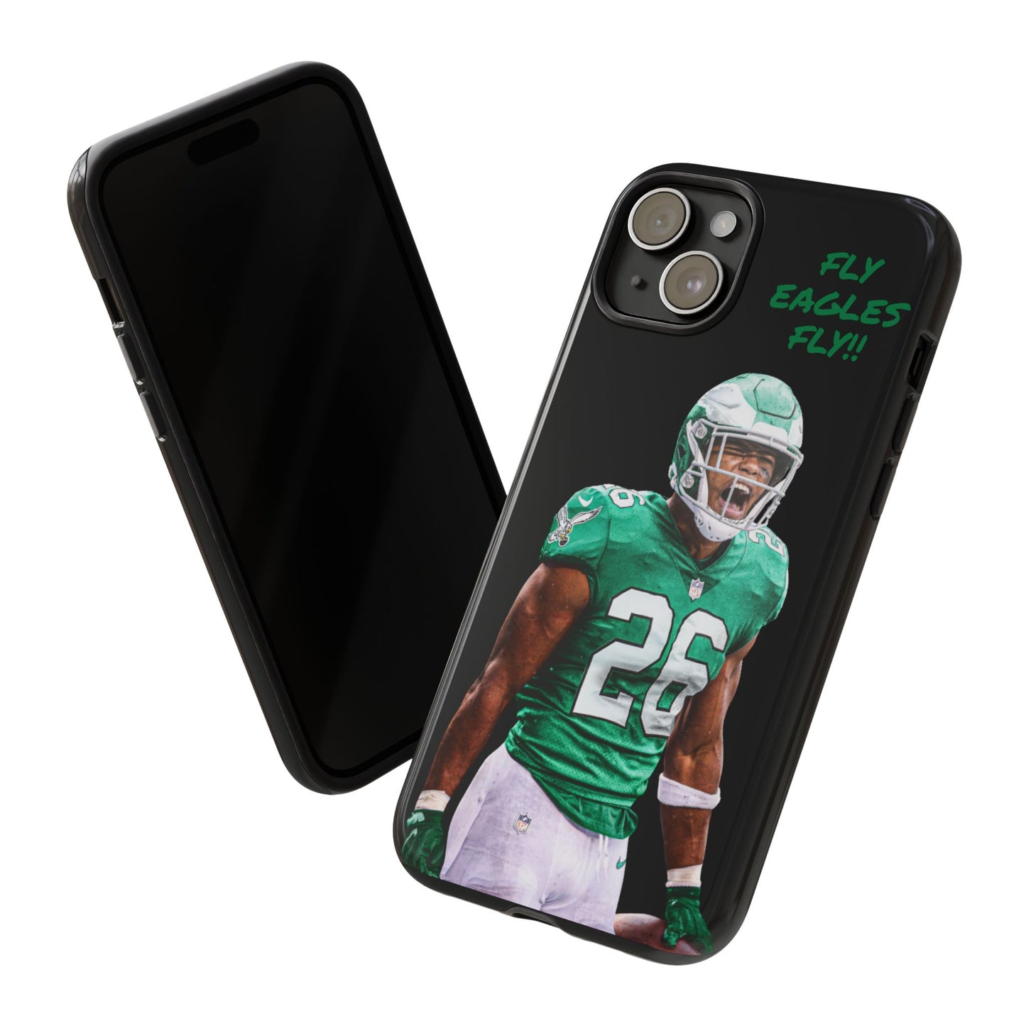 Philadelphia Eagles Saquon Barkley # 26 cell Phone case, iPhone case, nfl cell phone case, Eagles (Black case) Fly Eagles Fly!!