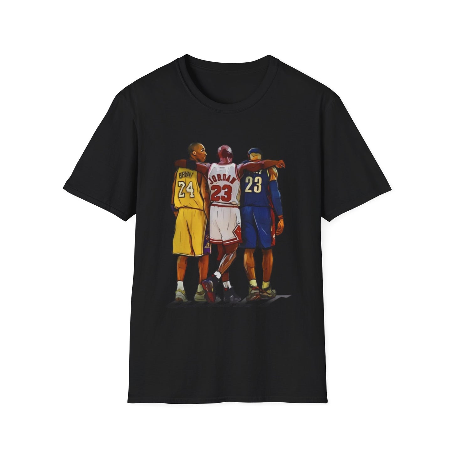 NBA Legends Tribute Tee, Basketball Fan Gift, Sports Graphic Shirt, GOAT Athlete