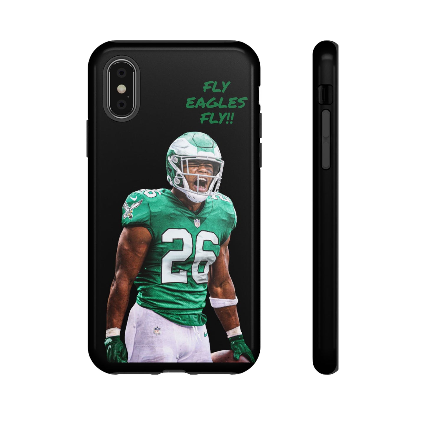 Philadelphia Eagles Saquon Barkley # 26 cell Phone case, iPhone case, nfl cell phone case, Eagles (Black case) Fly Eagles Fly!!