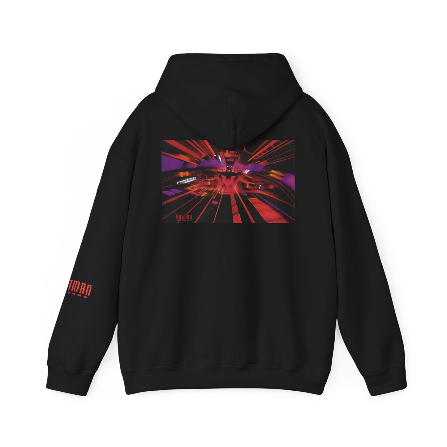 Batman Beyond Hooded Sweatshirt alternate chest bat front and back designs