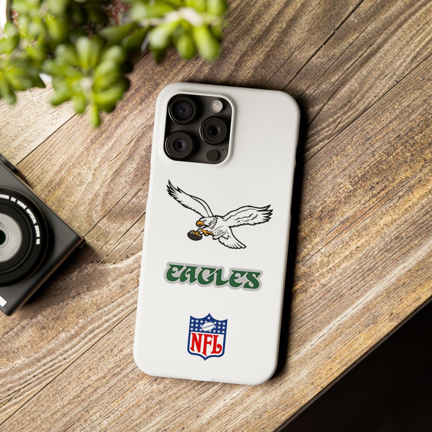 Custom Philadelphia Eagles retro cell phone case Slim Phone Cases in white
