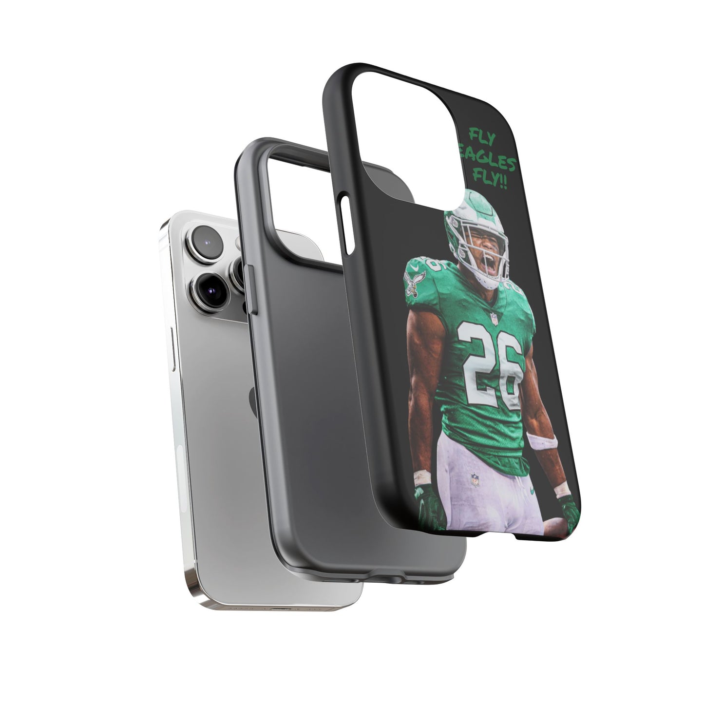 Philadelphia Eagles Saquon Barkley # 26 cell Phone case, iPhone case, nfl cell phone case, Eagles (Black case) Fly Eagles Fly!!