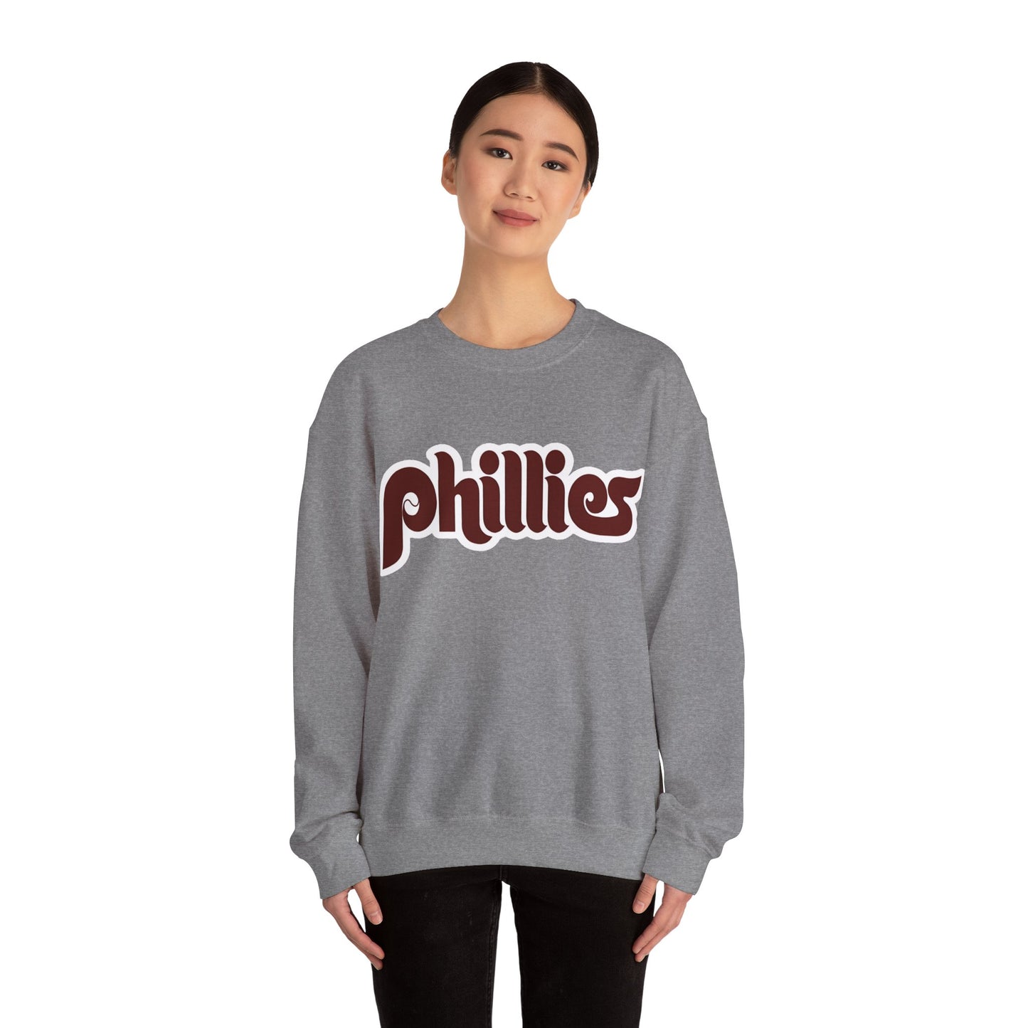 Philadelphia Phillies Retro Style 80's Phillies Logo Crewneck Sweater Sweatshirt