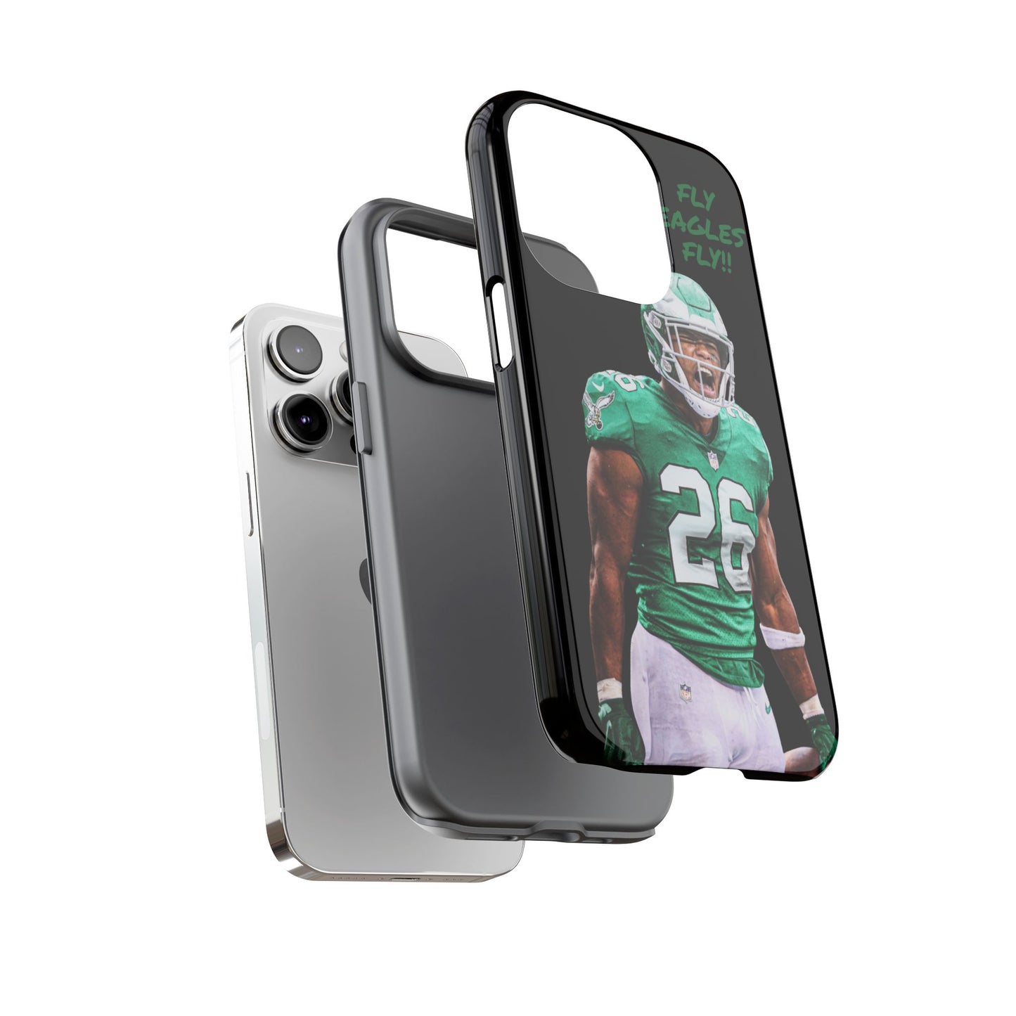 Philadelphia Eagles Saquon Barkley # 26 cell Phone case, iPhone case, nfl cell phone case, Eagles (Black case) Fly Eagles Fly!!