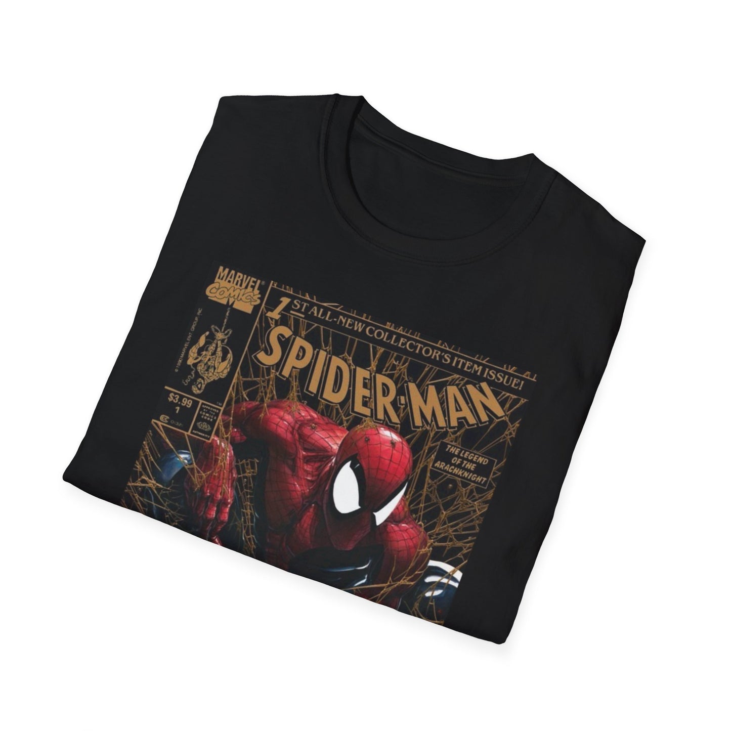 Vintage Spiderman #1 Gold variant, Spiderman t-shirt vintage, McFarlane t-shirt