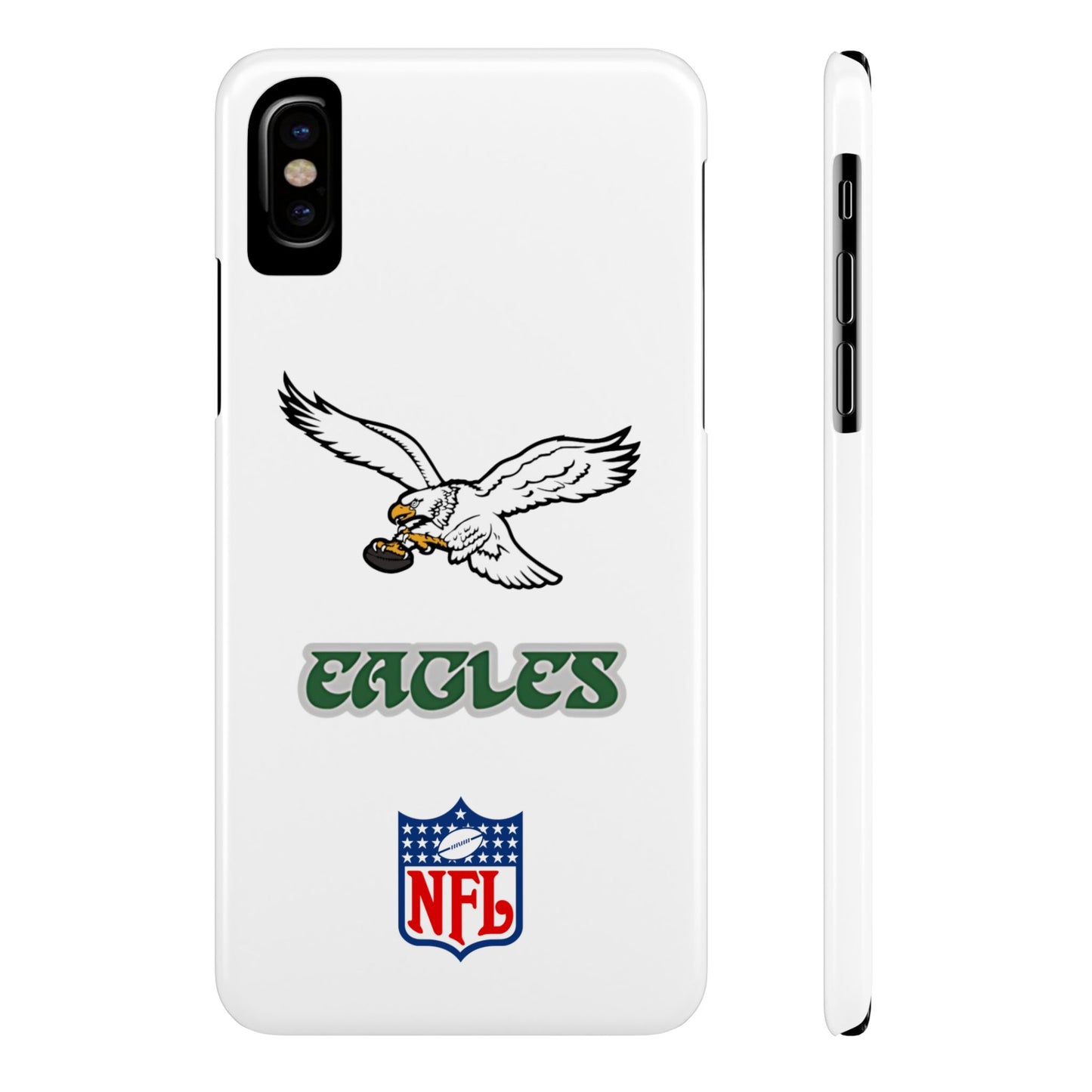 Custom Philadelphia Eagles retro cell phone case Slim Phone Cases in white