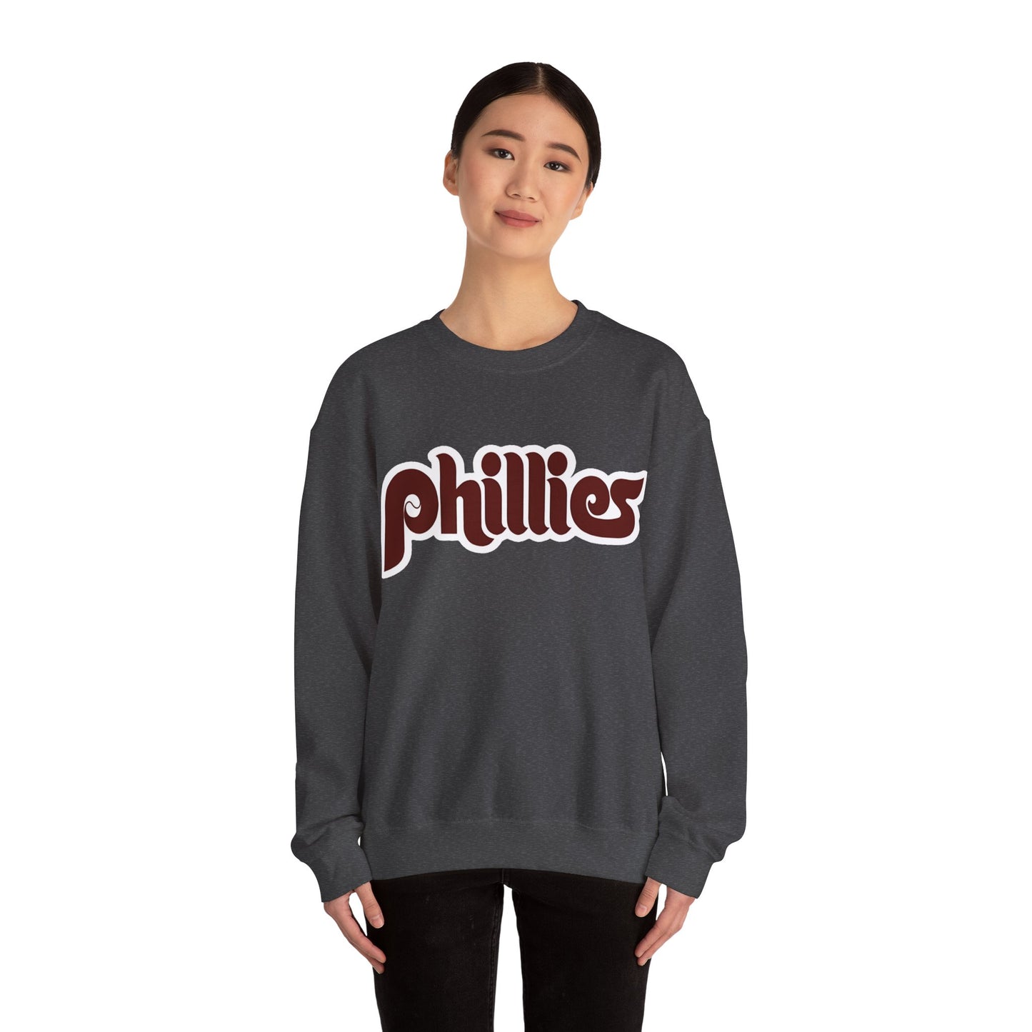 Philadelphia Phillies Retro Style 80's Phillies Logo Crewneck Sweater Sweatshirt