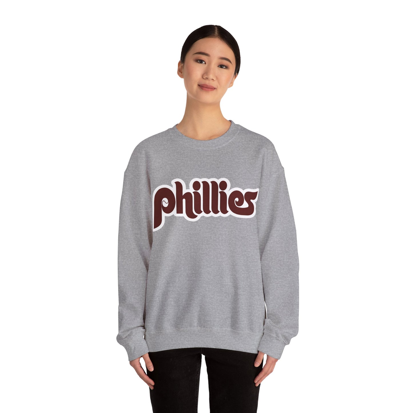 Philadelphia Phillies Retro Style 80's Phillies Logo Crewneck Sweater Sweatshirt