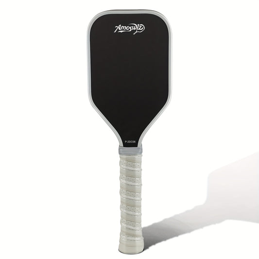 Amoswiz T700 Carbon Fiber Pickleball Training Paddle - 16mm Core, Sweet Spot Trainer for Enhanced Practice, Gray/Black, Lightweight & Durable Design, Adult Pickleball Equipment | Modern Pickleball Paddle | Matte Finish Paddle